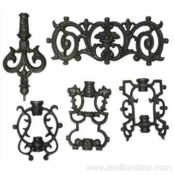 Decorative forged wrought iron components